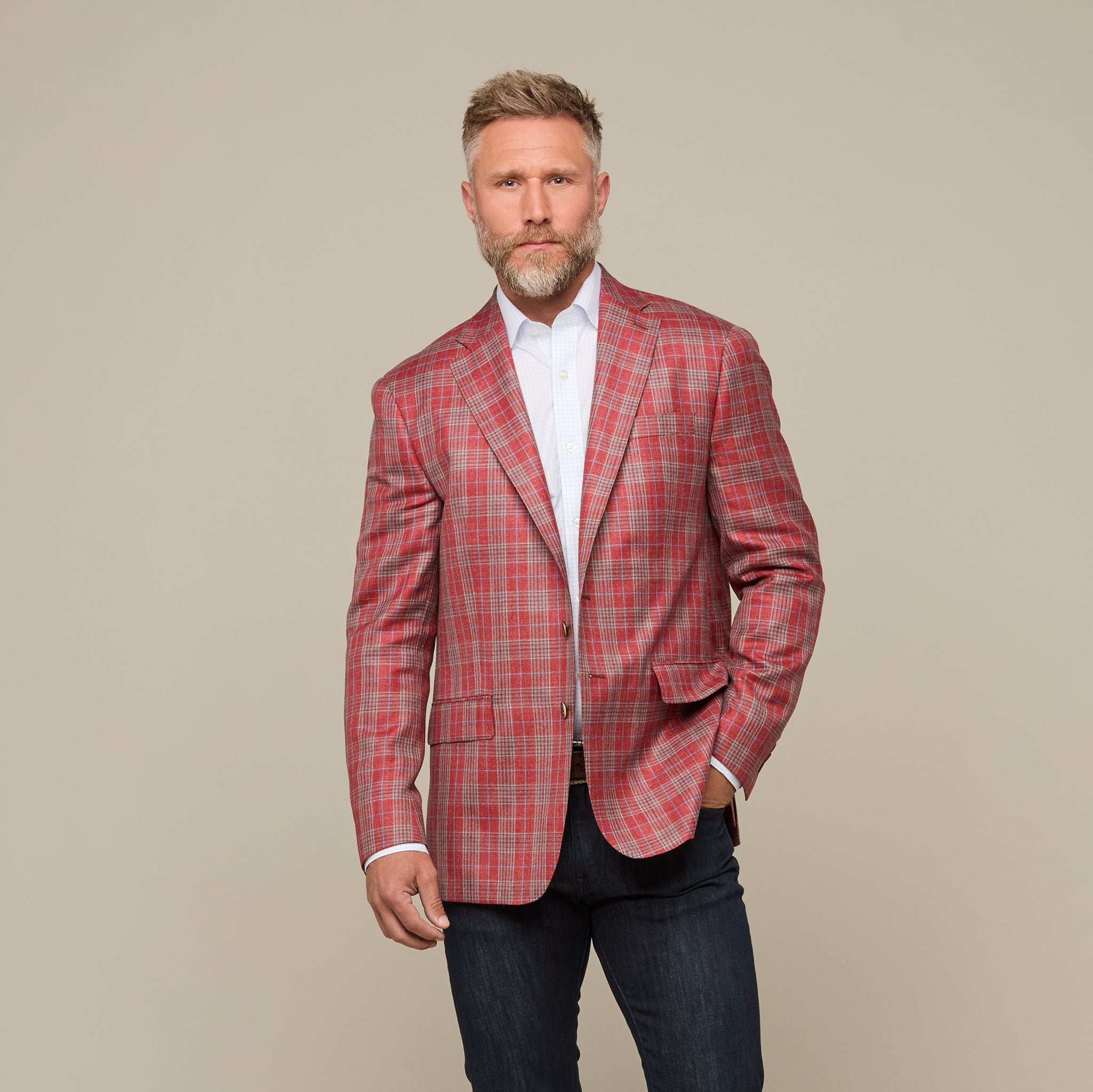 Lucchese Red/Blue Sport Coat - Shop now!