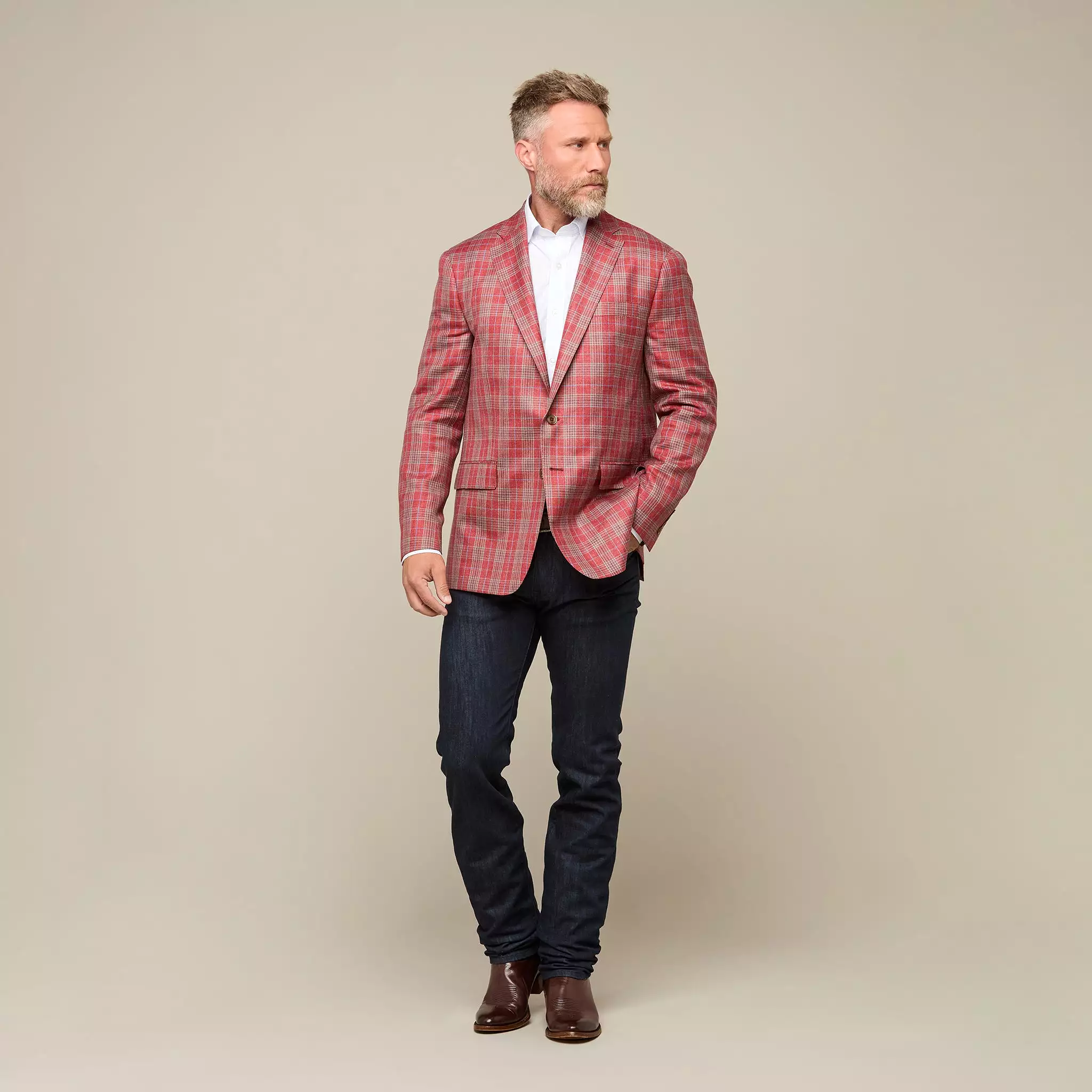 Lucchese Sport Coat Red Blue - Shop Now!