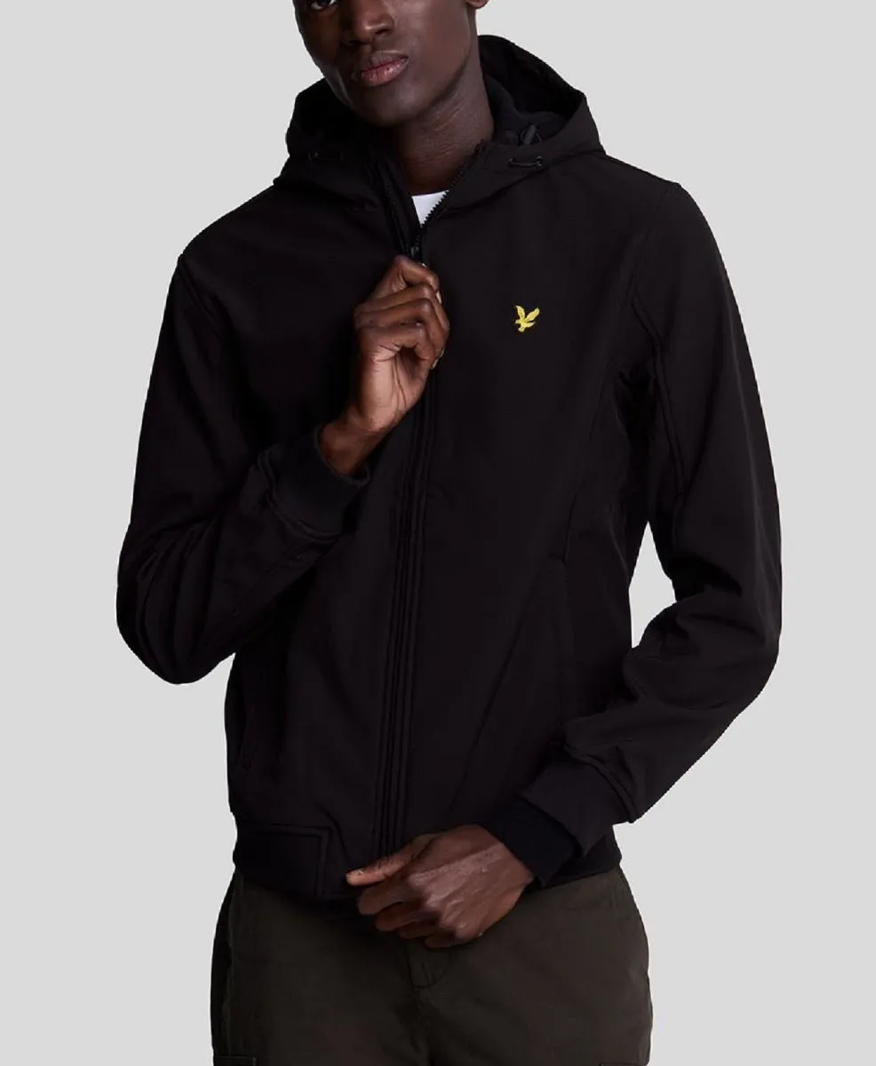 Lyle & Scott Jet Black Fleece Back Softshell Jacket