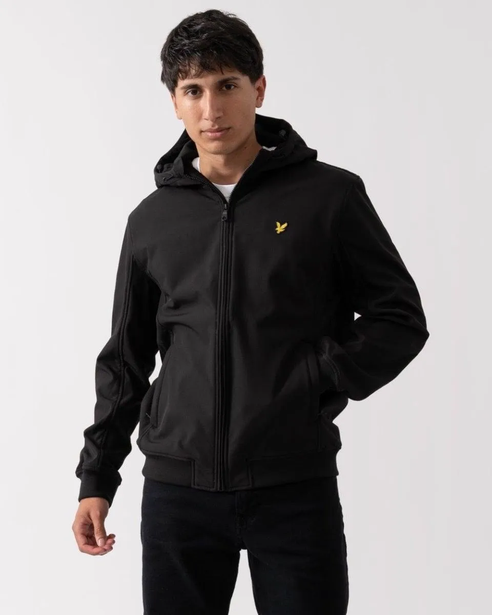 Lyle & Scott Jet Black Fleece Back Softshell Jacket