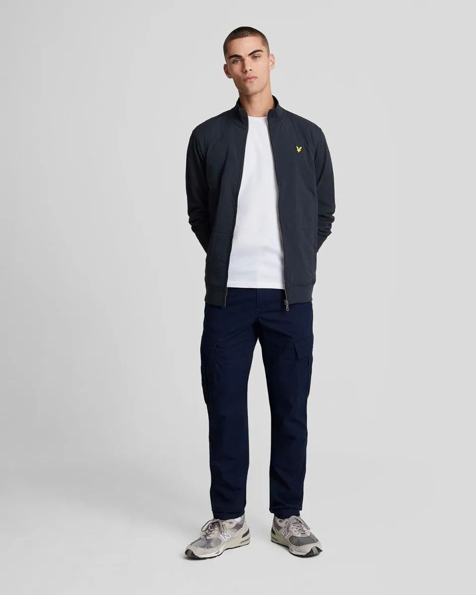 Lyle & Scott Hybrid Baffled Track Jacket in Dark Navy