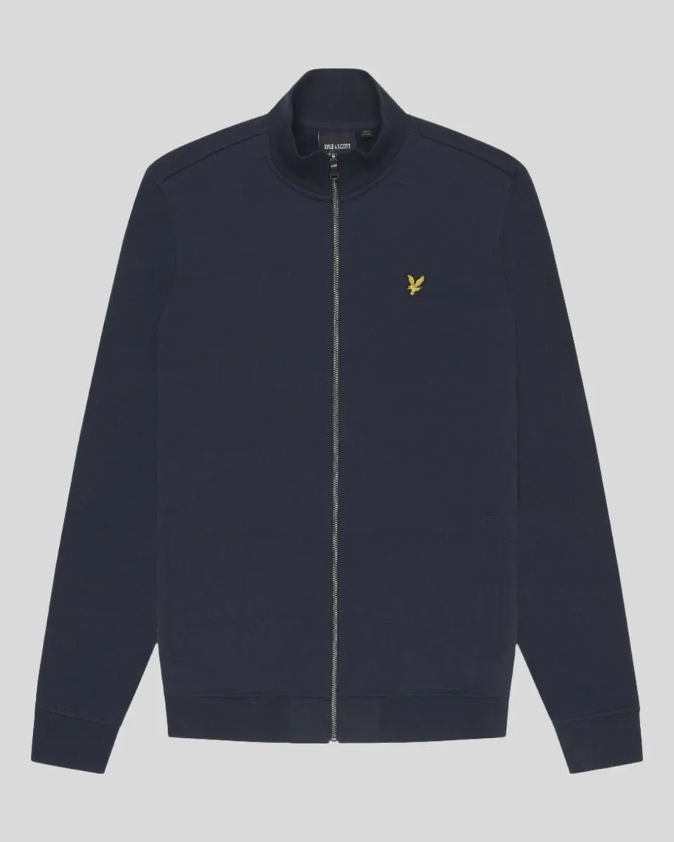 Lyle & Scott Hybrid Baffled Track Jacket in Dark Navy