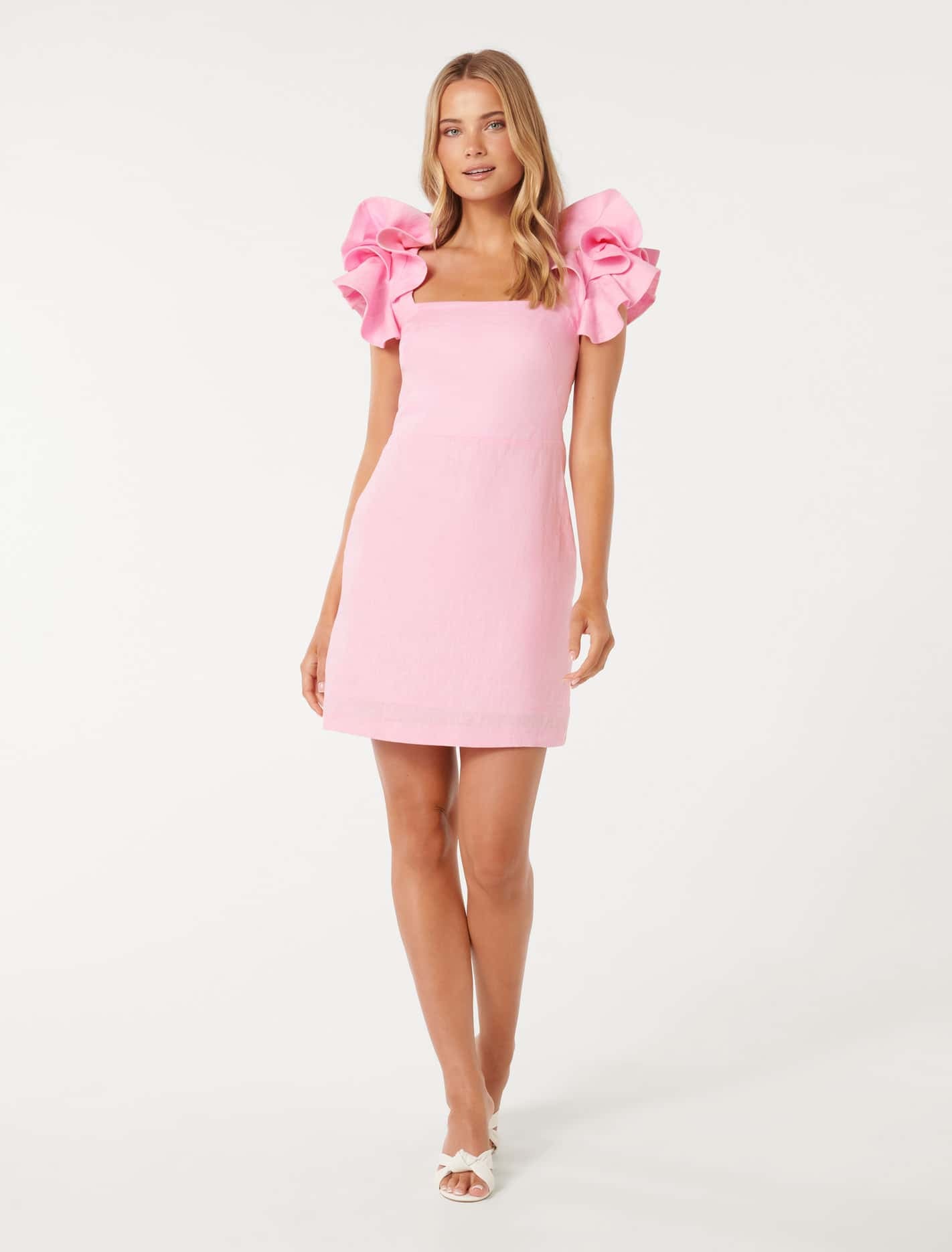 Mackenzie Ruffle Sleeve Mini Dress Google SEO result: Ruffle Sleeve Mini Dress- Mackenzie Collection | Shop Now