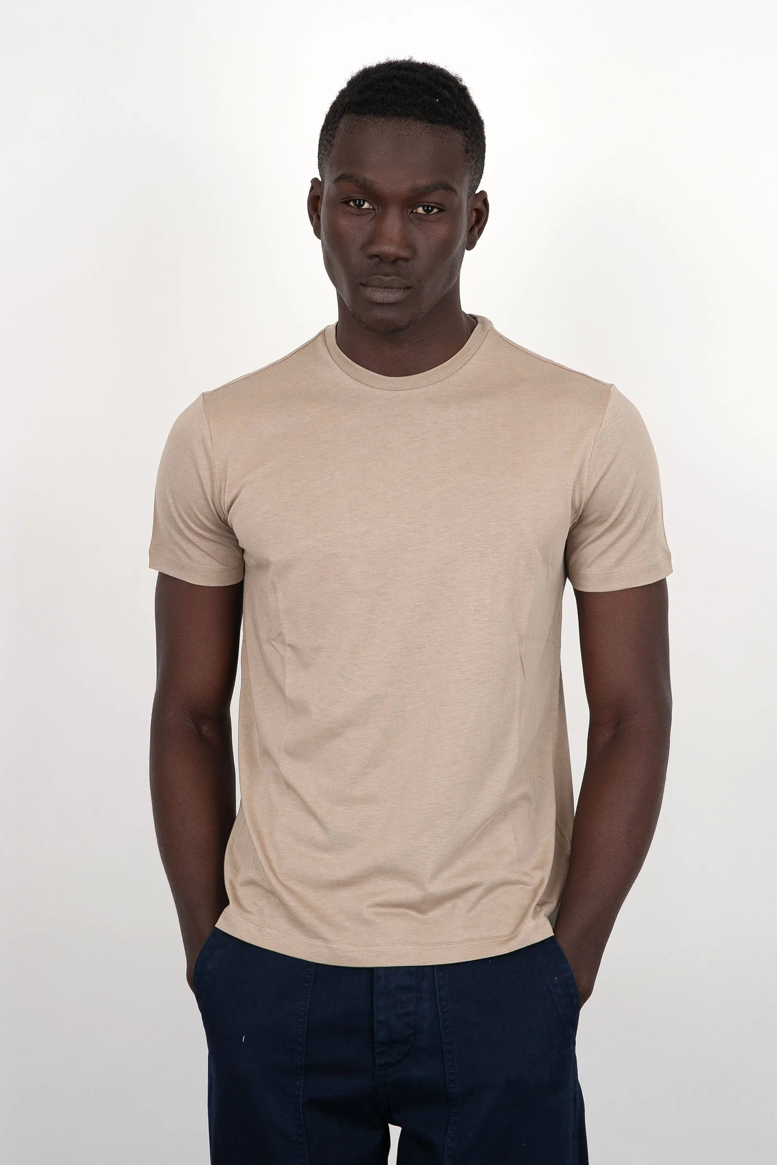 Majestic Filatures Cotton Lyocell Sand T-shirt