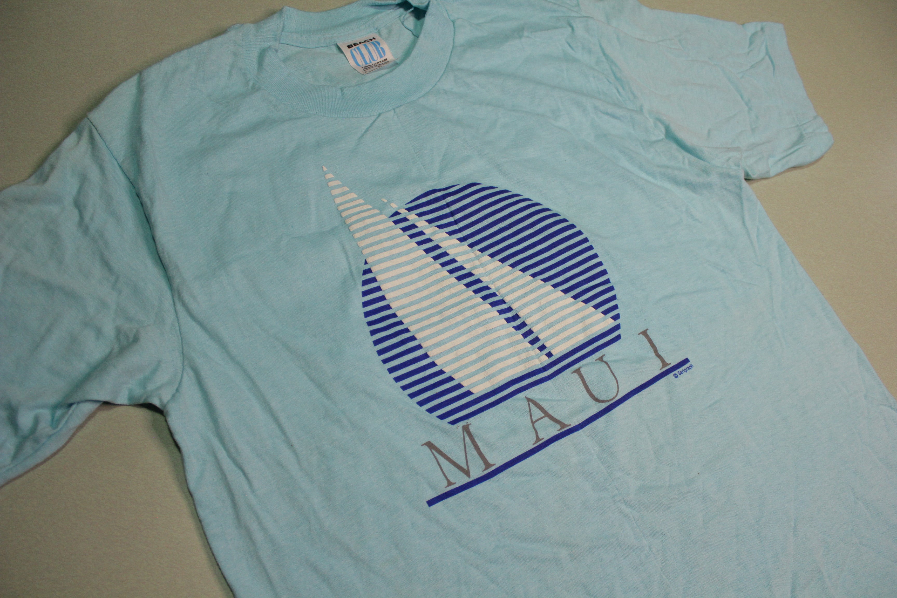 Maui Hawaii Vintage Serigraph T-Shirt 80's Single Stitch Tourist - Made in USA