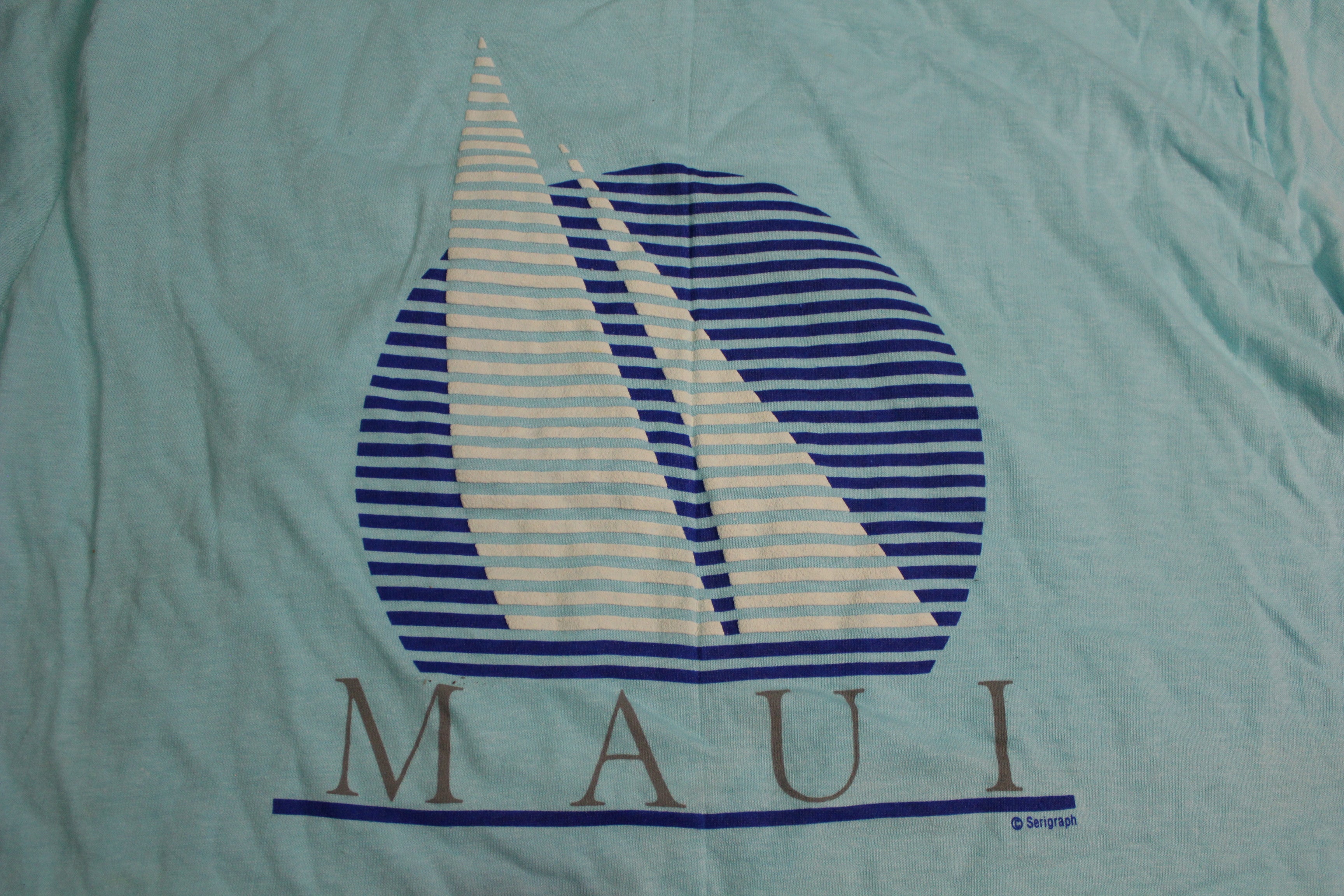 Maui Hawaii Vintage Serigraph T-Shirt 80's Single Stitch Tourist - Made in USA