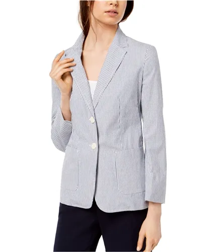 Maxmara Womens Striped Two Button Blazer Jacket