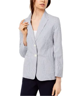 Maxmara Womens Striped Two Button Blazer Jacket