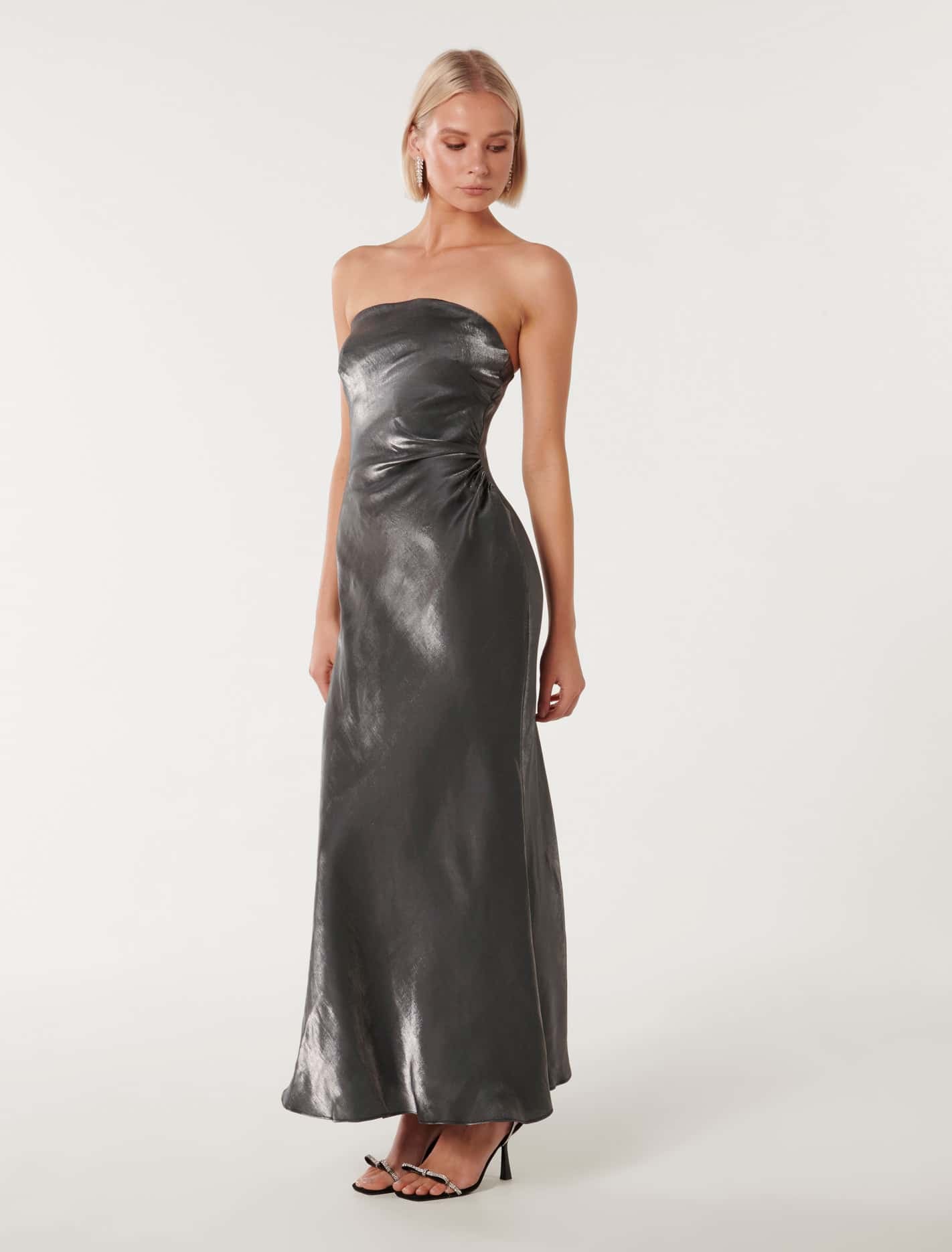 Metallic Strapless Dress- Ashton