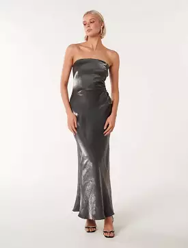 Metallic Strapless Dress- Ashton