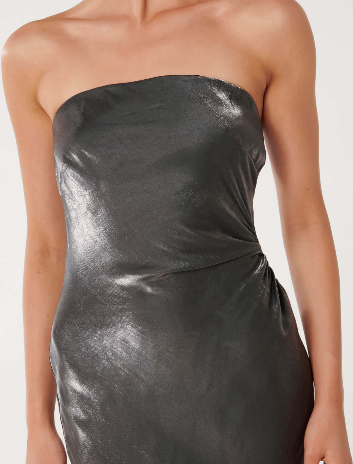 Metallic Strapless Dress- Ashton