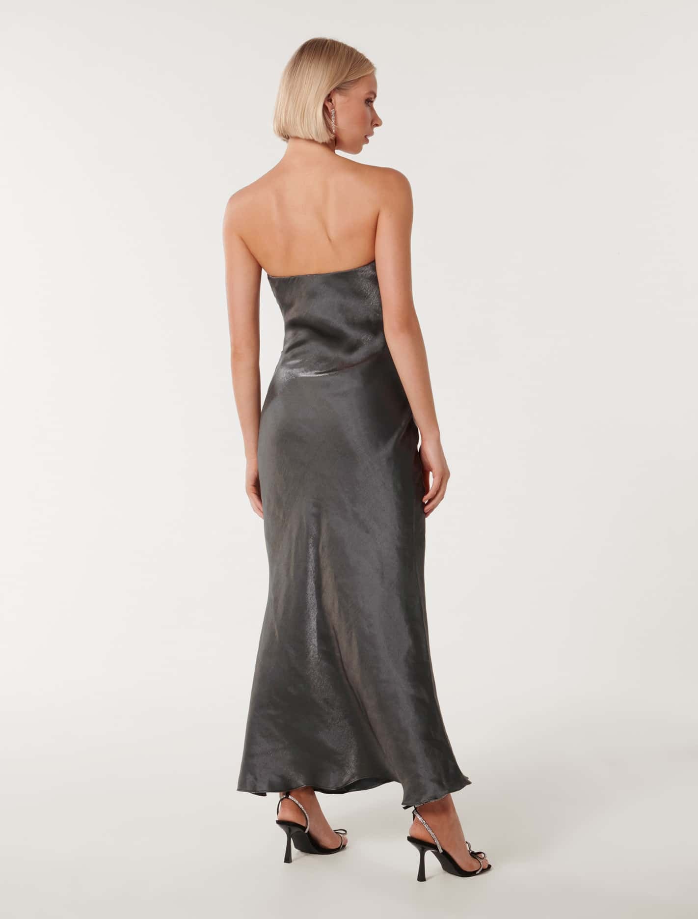 Metallic Strapless Dress- Ashton