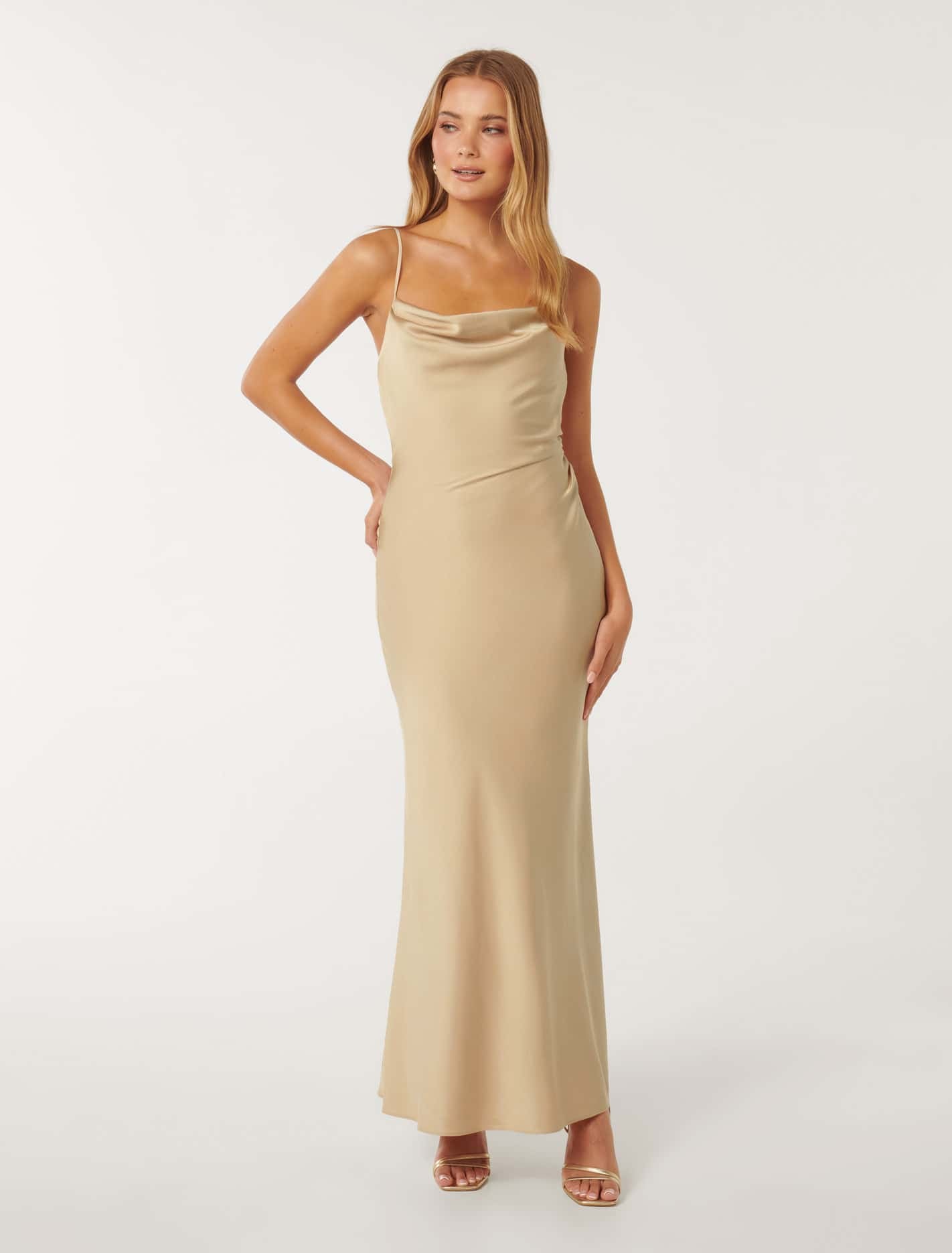 Mia Satin Maxi Dress