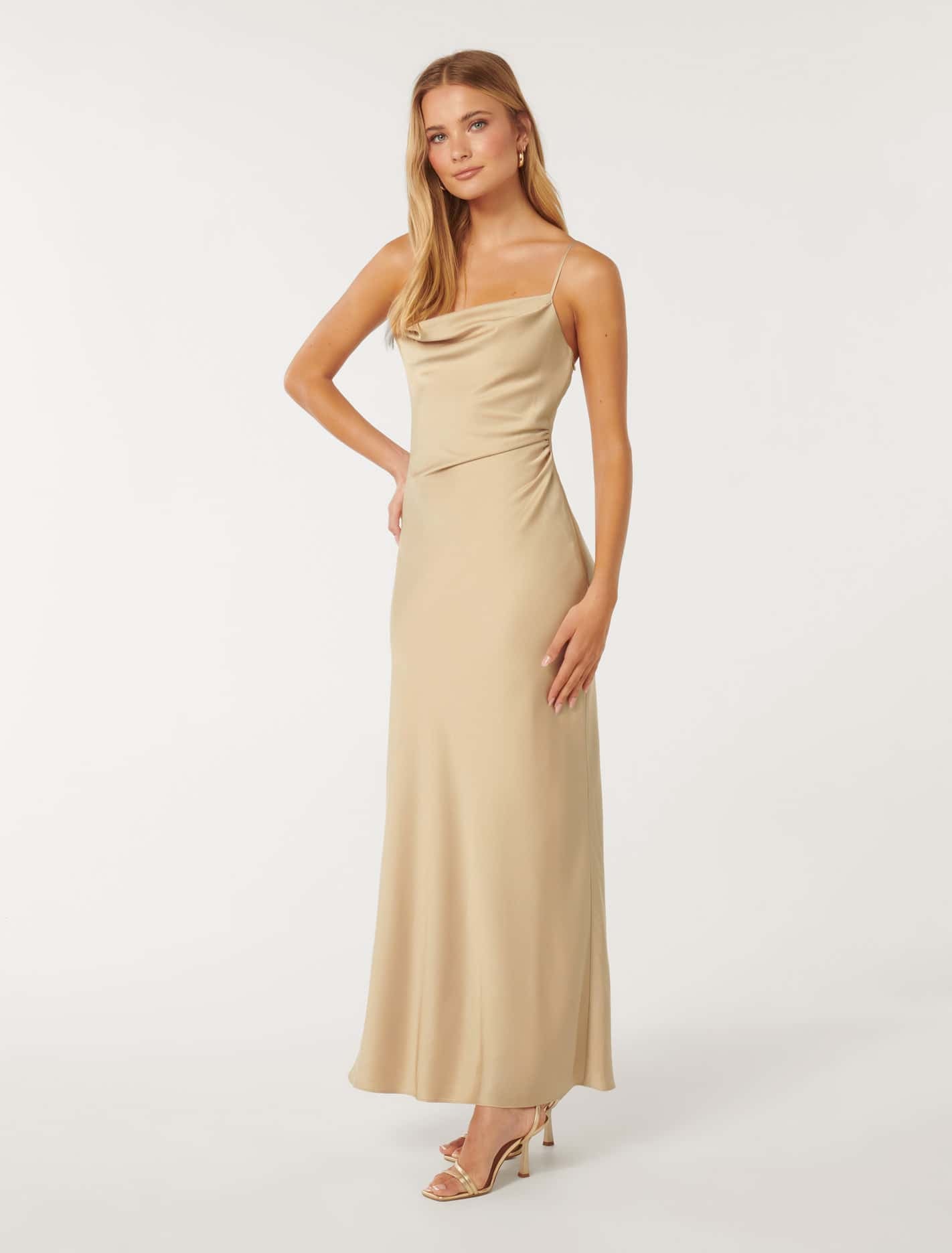 Mia Satin Maxi Dress