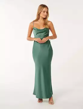 Mia Satin Maxi Dress