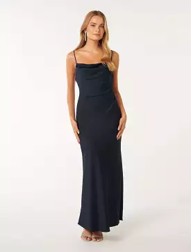 Mia Satin Maxi Dress