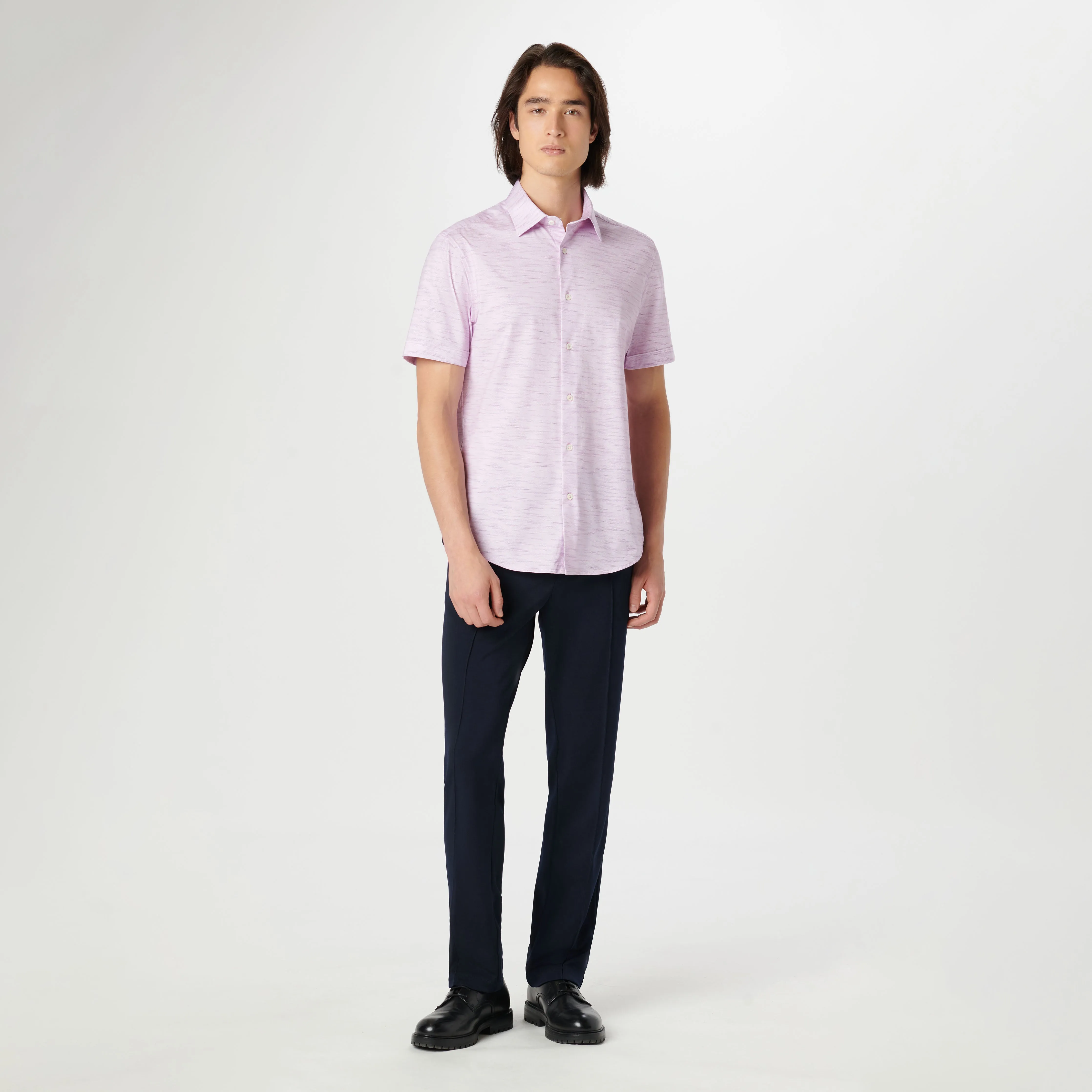 Miles Stitch Print OoohCotton Short Sleeve Shirt