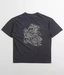 Mollusk Chrysanthemum T-Shirt in Black Indigo