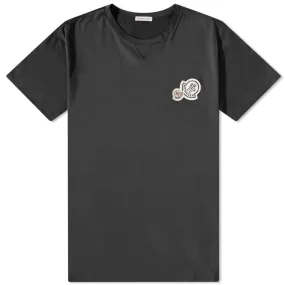 Moncler Multi Logo T Shirt Black