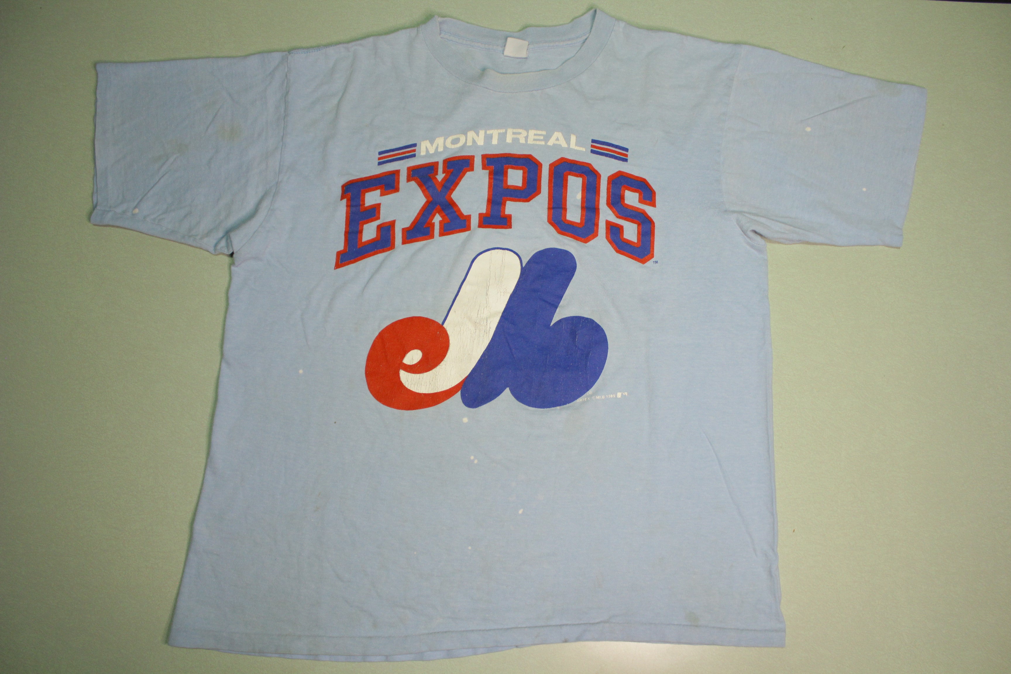 Montreal Expos Vintage Artex MLB 1989 Baby Blue T-Shirt