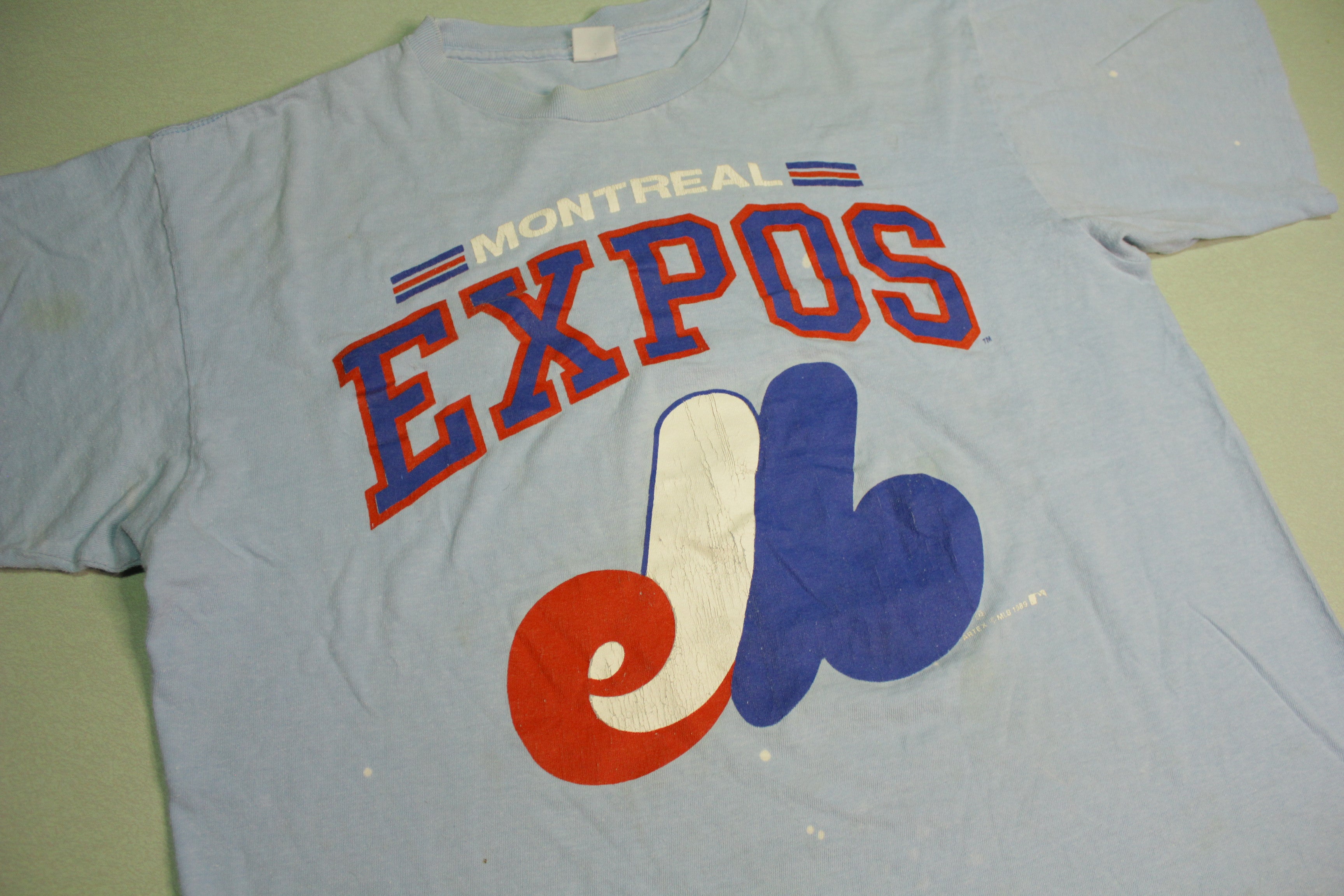 Montreal Expos Vintage Artex MLB 1989 Baby Blue T-Shirt