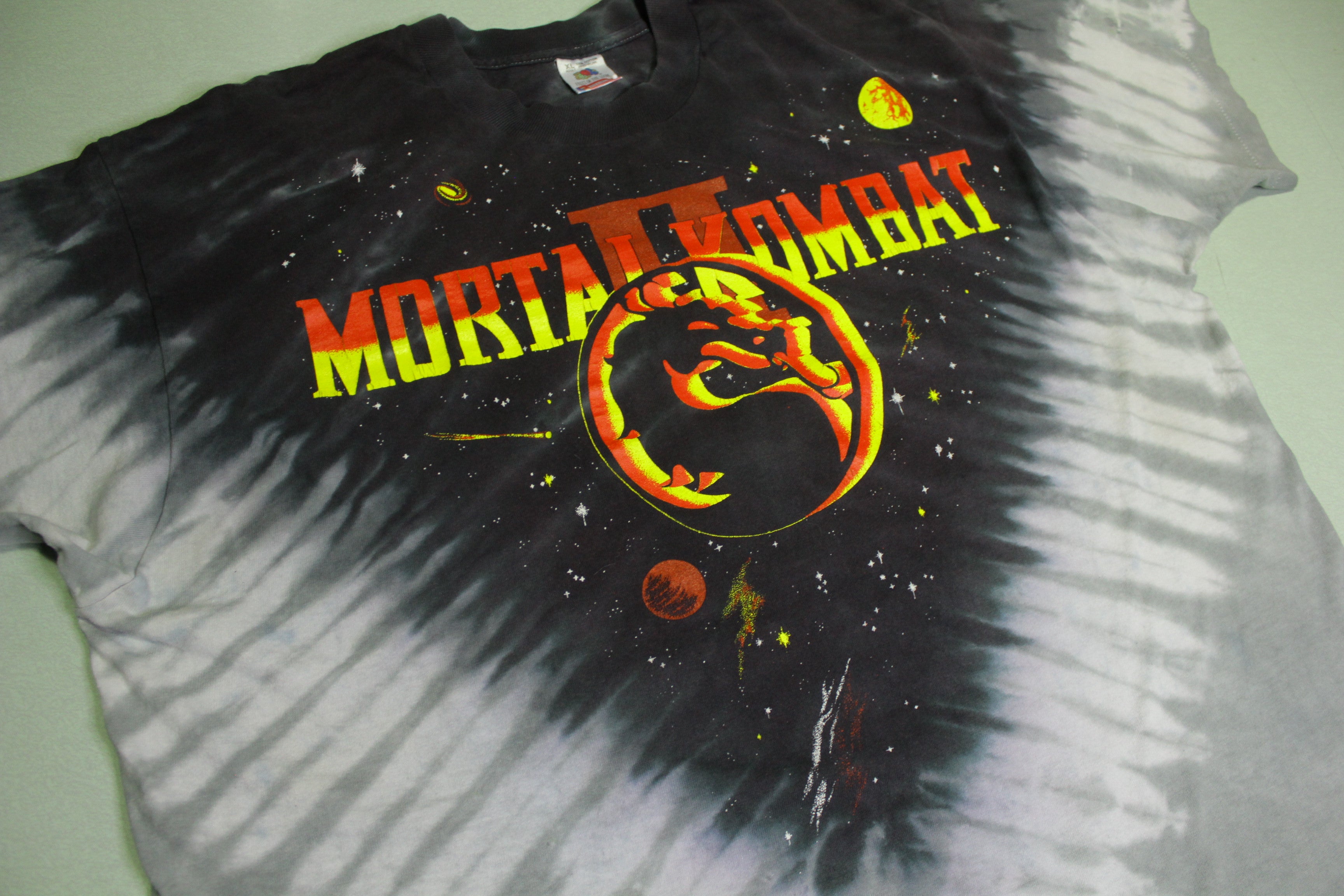 Mortal Kombat II 90s Vintage Tie Dye FOTL Midway T-Shirt