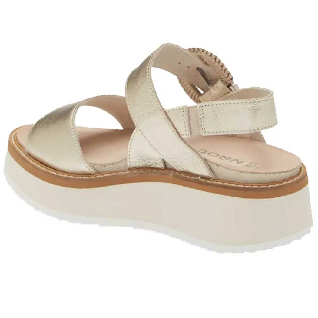 Naot Platform Sandal Radiant Gold Off White Women