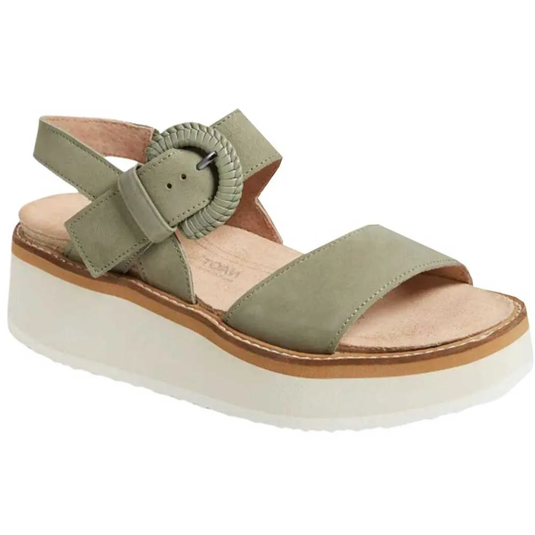 Naot Platform Sandal Sage Nubuck Off White Women