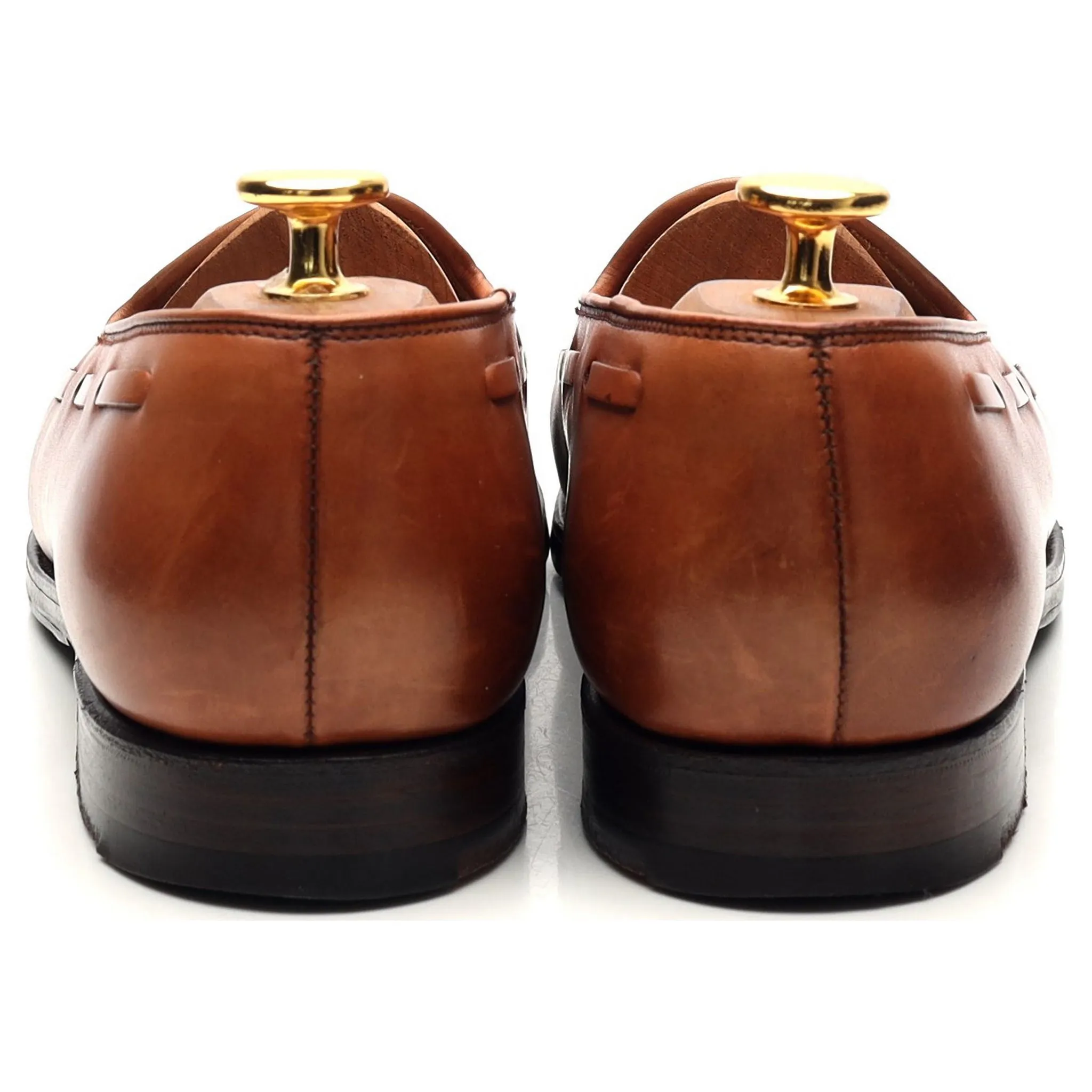 Naseby Tan Brown Leather Tassel Loafers UK 7 C Women