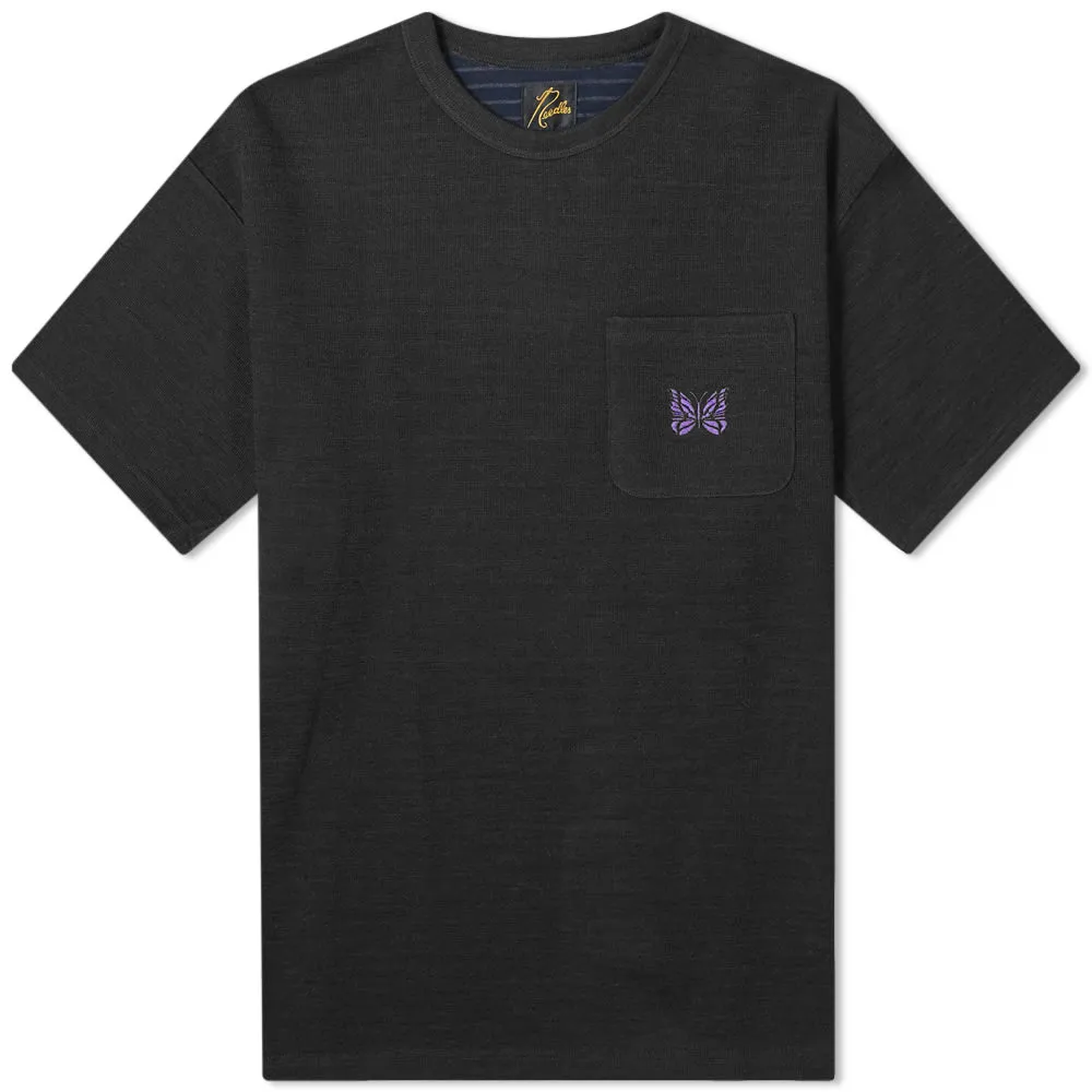 Needles Logo Pocket T-Shirt Black