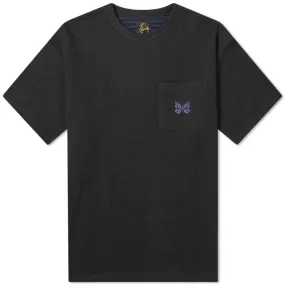 Needles Logo Pocket T-Shirt Black