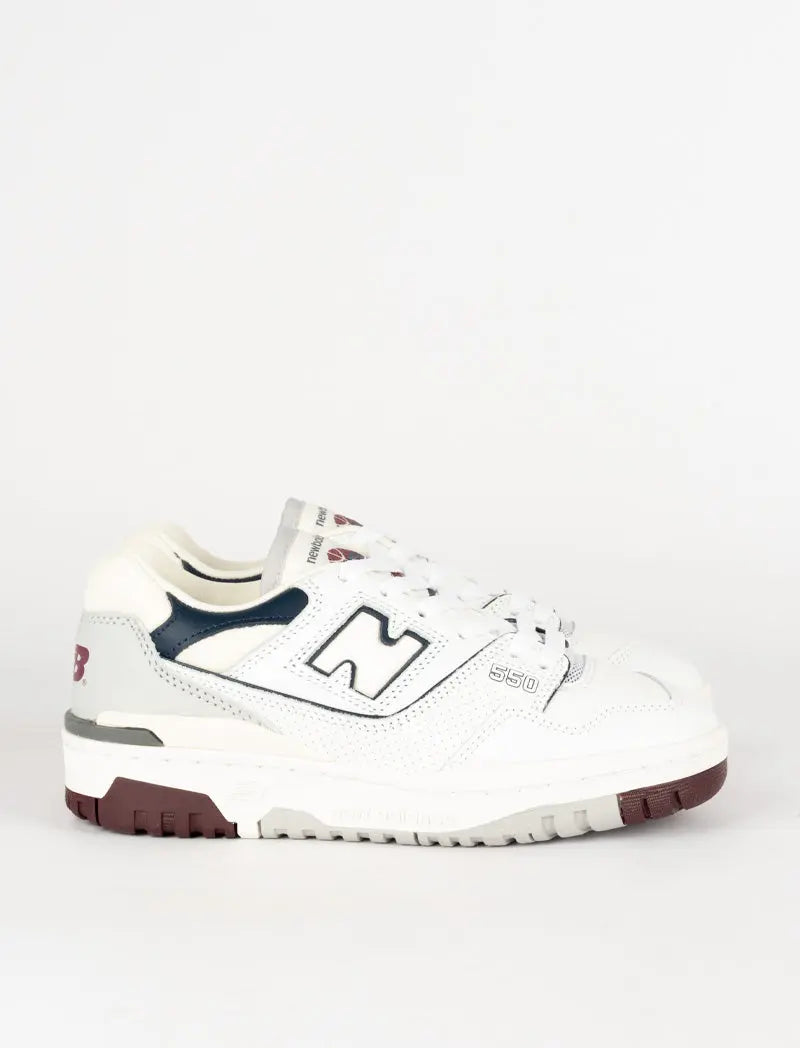 New Balance 550 Sneakers White Natural Indigo Burgundy