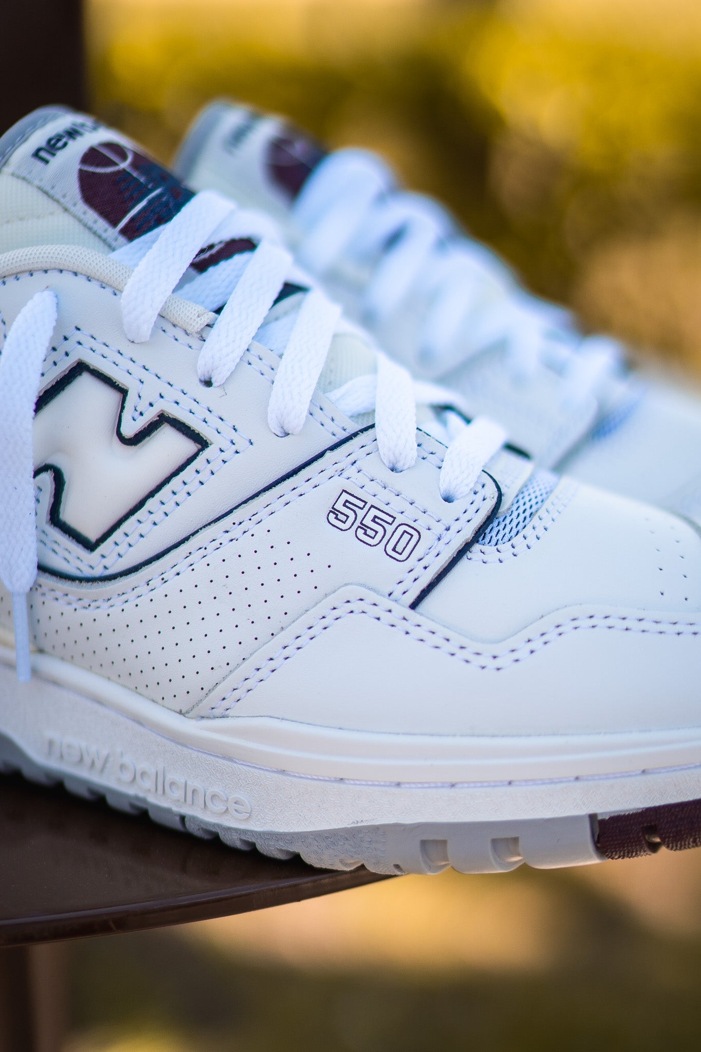 New Balance 550 White Burgundy BB550PWB