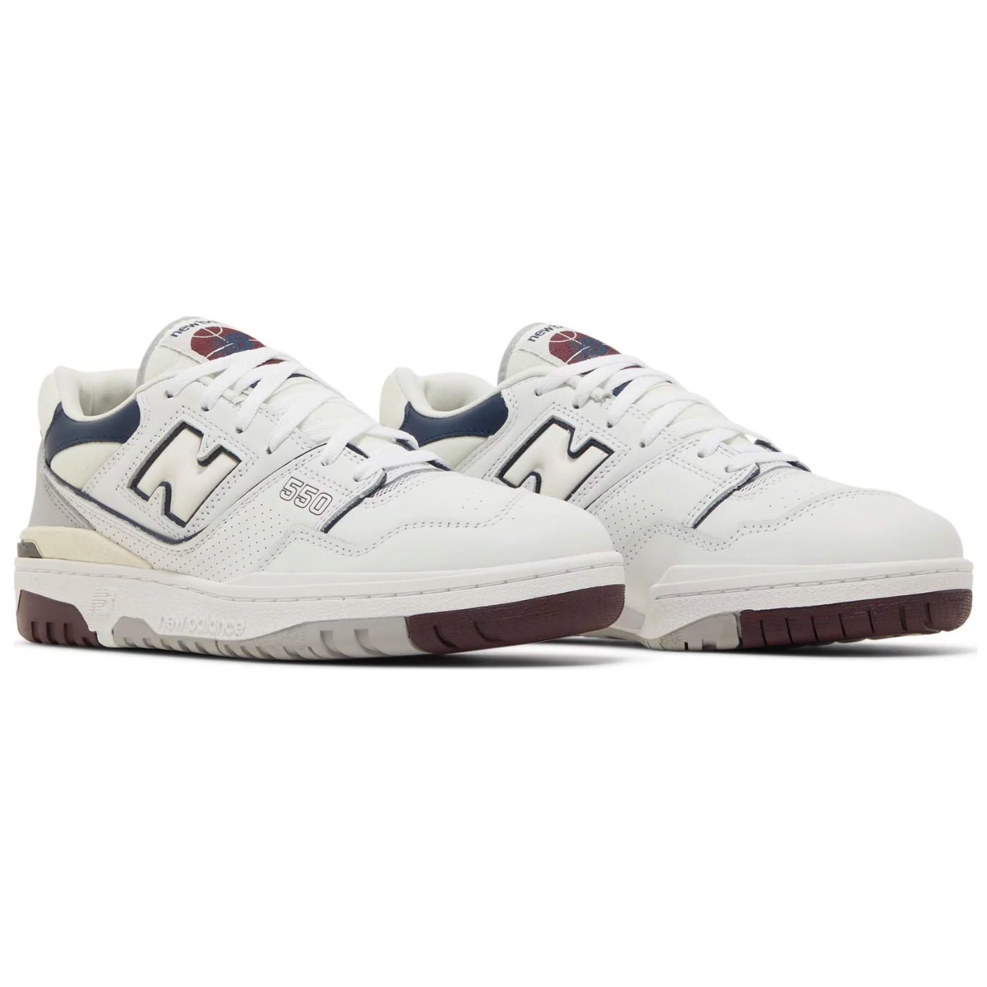 New Balance 550 - White Burgundy Navy