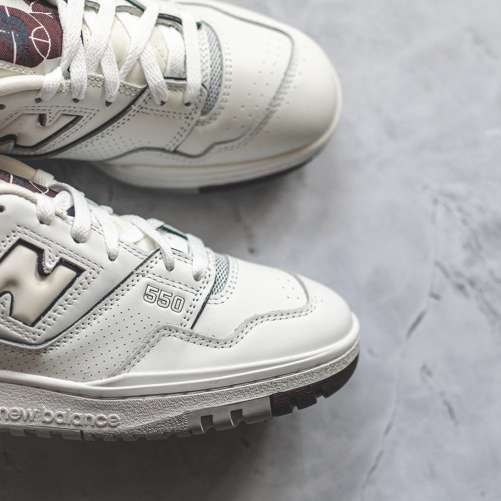 New Balance 550 - White Burgundy Navy