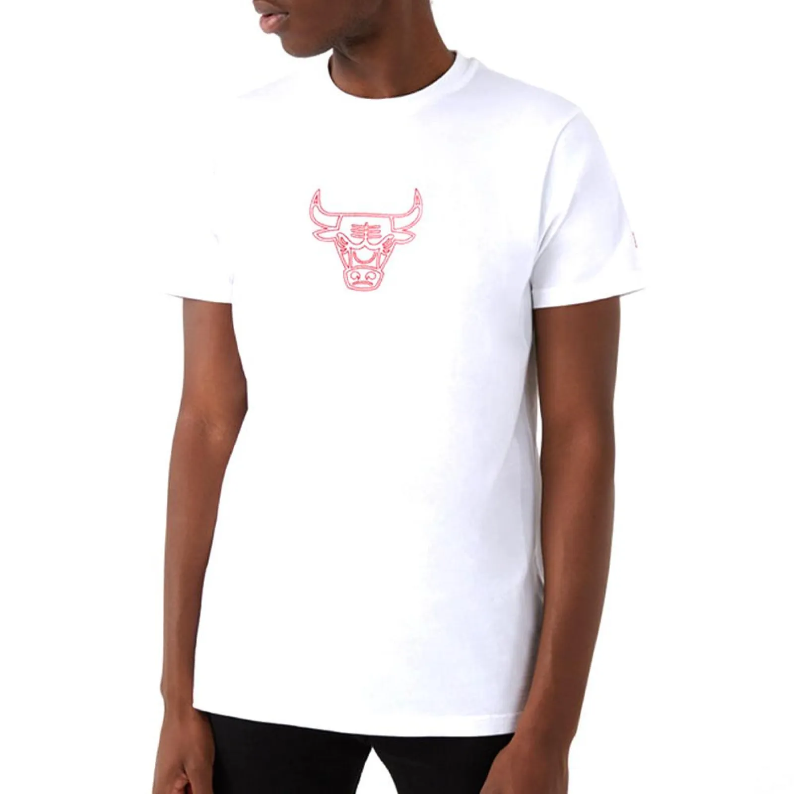 New Era NBA Chicago Bulls Chain Stitched T-Shirt ''White''