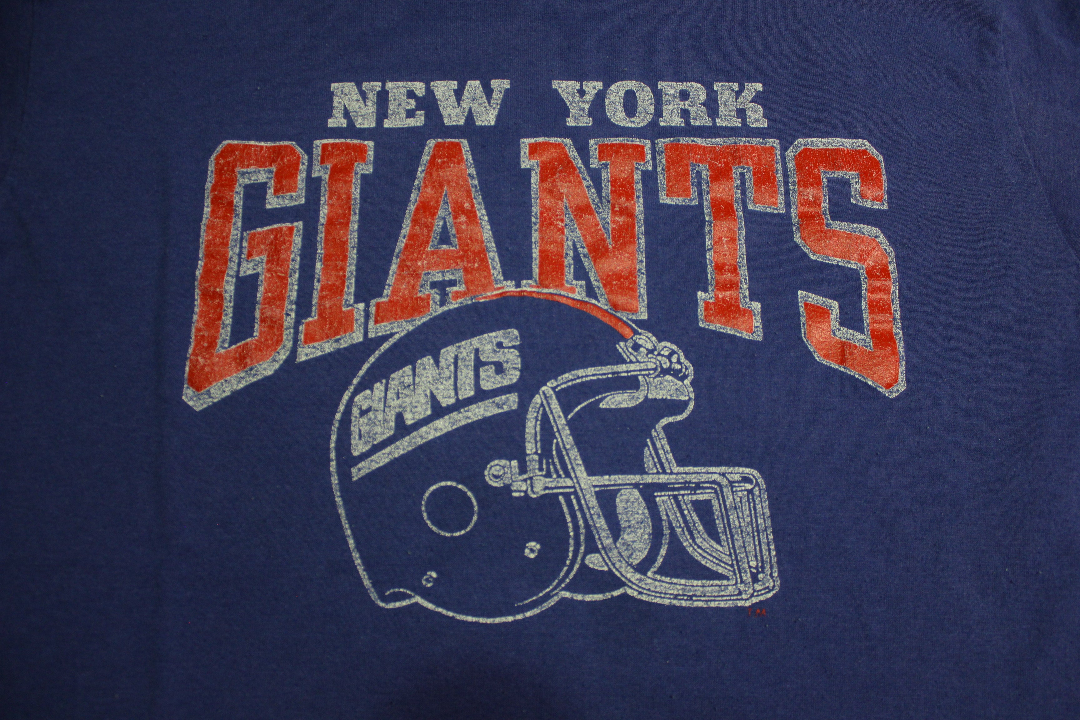 New York Giants Helmet T-Shirt - 80's Vintage, Champion, Made in USA, Single Stitch.