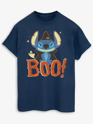 NW2 Disney Lilo & Stitch Boo Navy T-Shirt for Adults | Men | George at ASDA