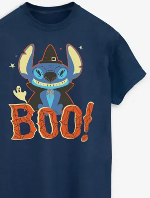 NW2 Disney Lilo & Stitch Boo Navy T-Shirt for Adults | Men | George at ASDA