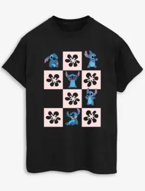 NW2 Disney Lilo & Stitch Checker Adult Black T-Shirt | Women | George at ASDA