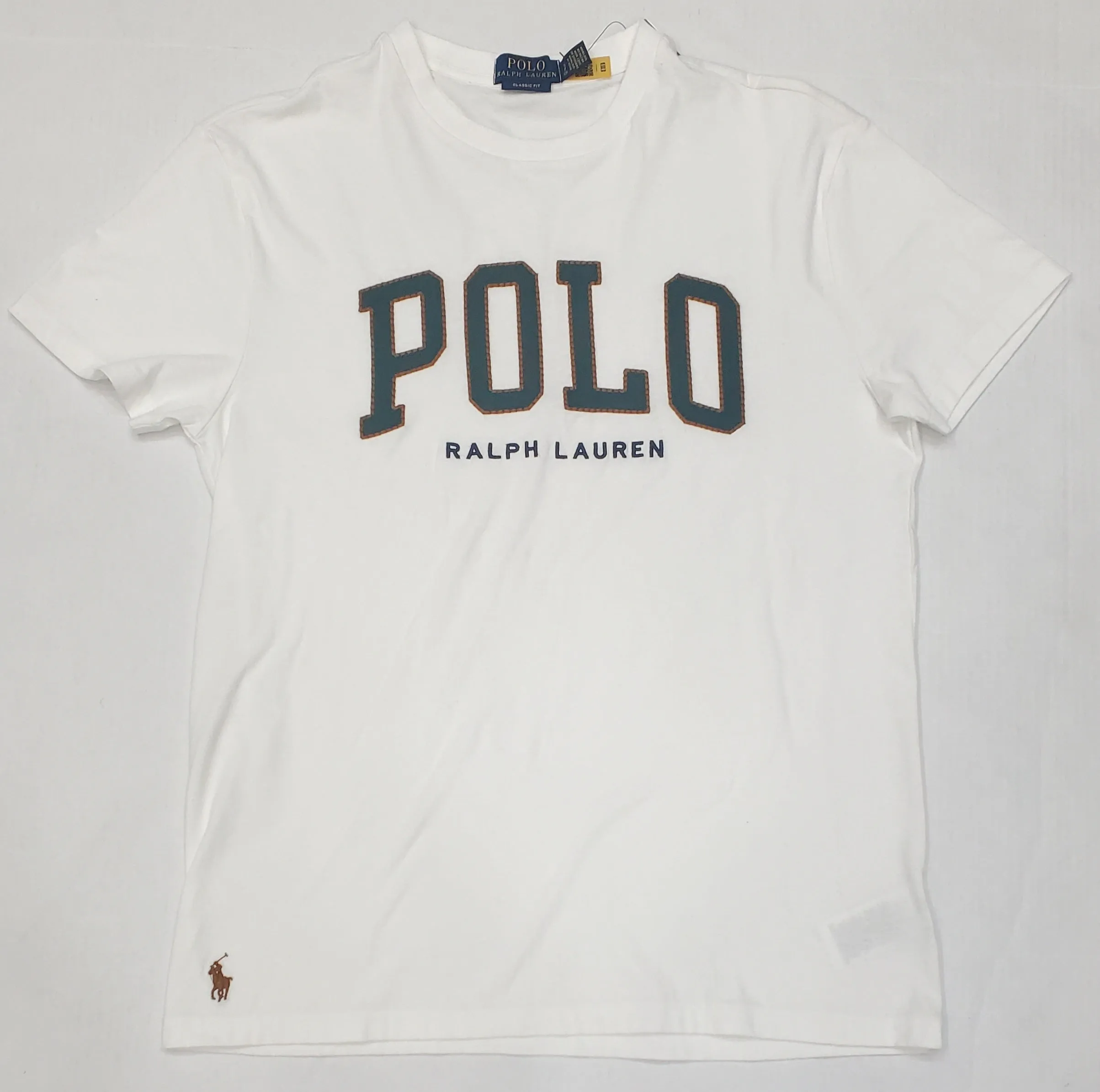 Nwt Polo Ralph Lauren Classic Fit Patch Spellout Tee