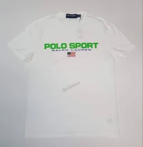 New with Tags Polo Sport White/Neon Spellout Classic Fit Tee