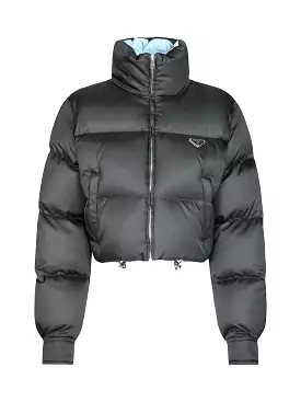 Nylon gabardine puffer jacket