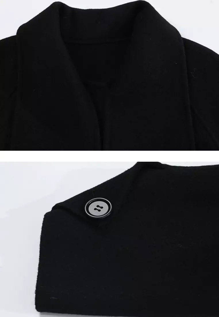 Elegant Long Wool Blend Coat - ONX.HK