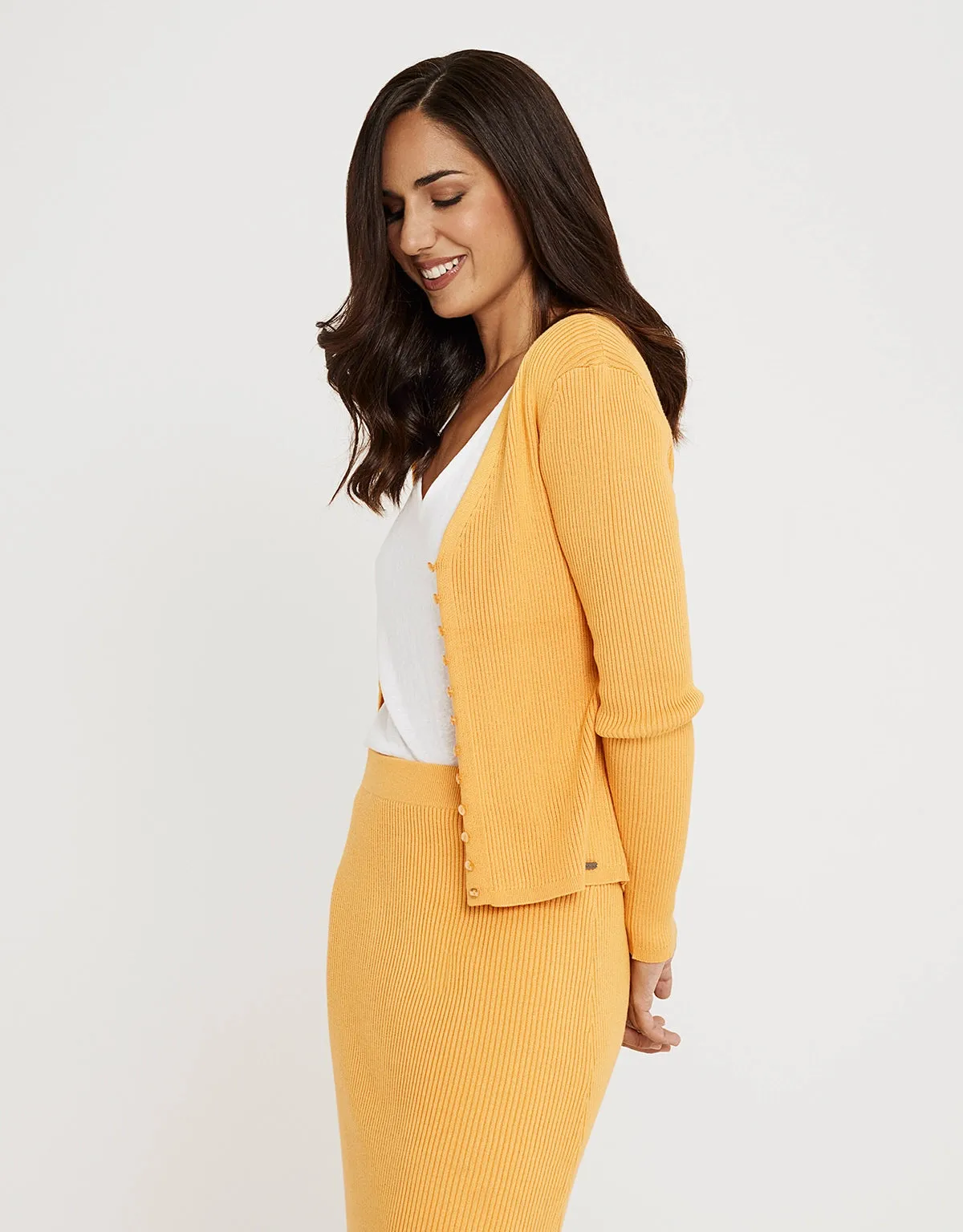 Oseli Long Sleeve Button Cardigan