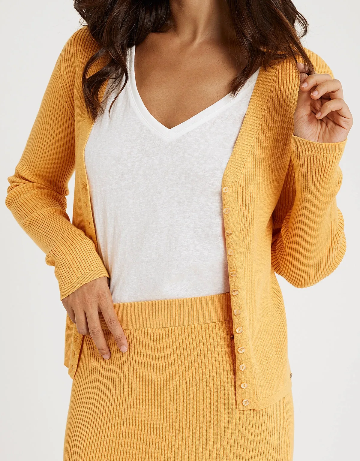 Oseli Long Sleeve Button Cardigan