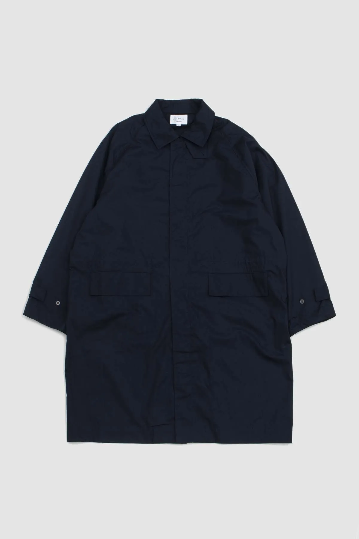 Navy Oversized Bal Collar Coat