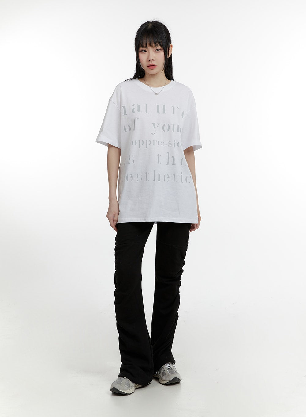 Oversized Lettering T-Shirt with CM429 Design