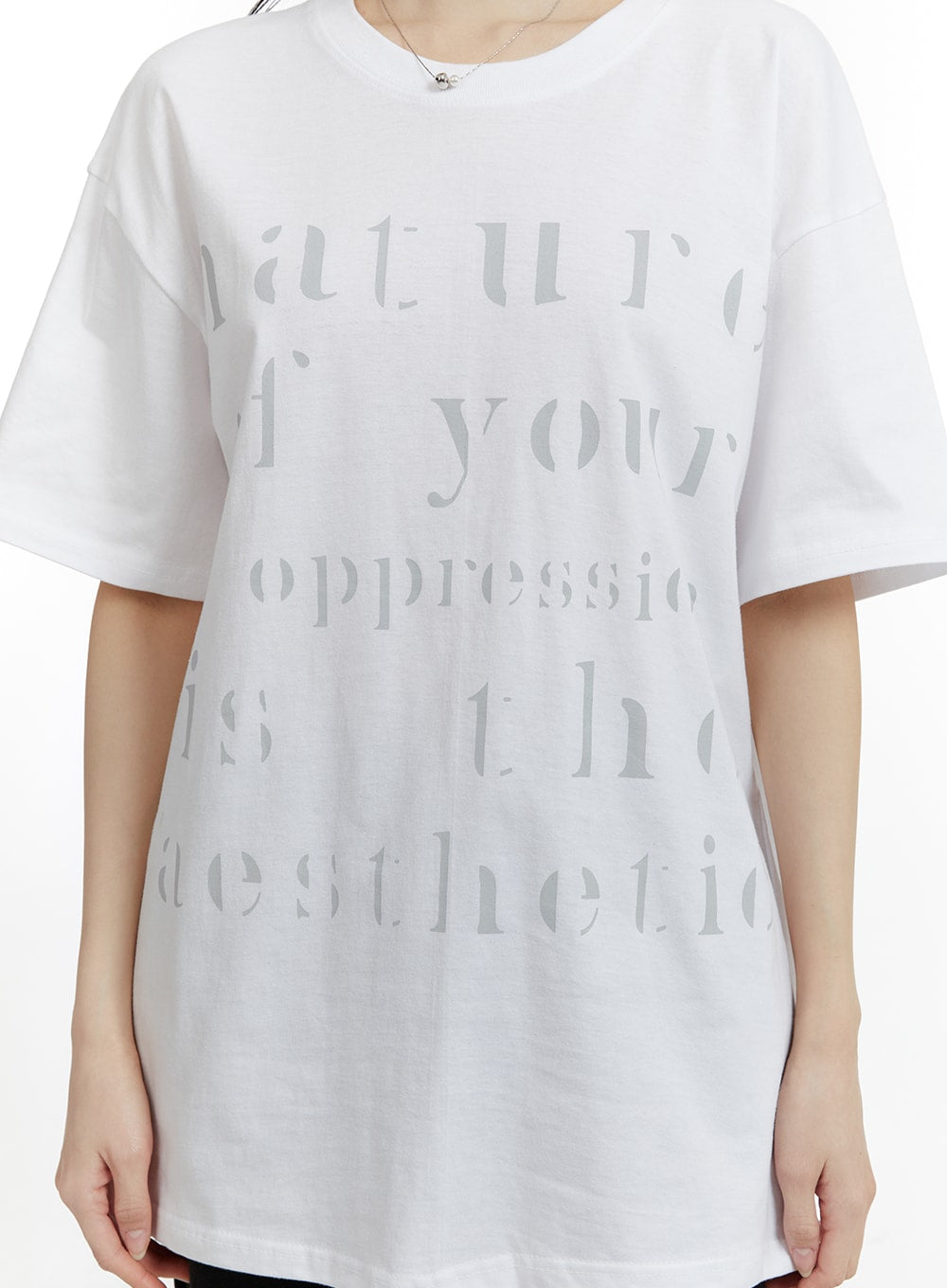 Oversized Lettering T-Shirt with CM429 Design