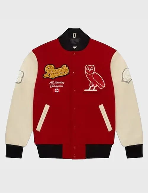 William Varsity Jacket, OVO Roots Red - Sports Apparel